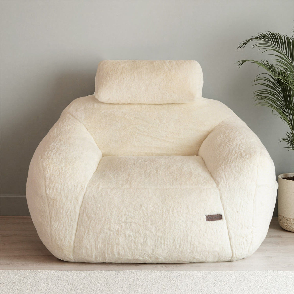 Puff Gigante Fluffy&Bean com Almofada — Ultra Macio e Ergonômico | Conforto dos Pés à Cabeça