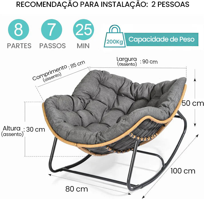 Cadeira de Balanço para Pátio