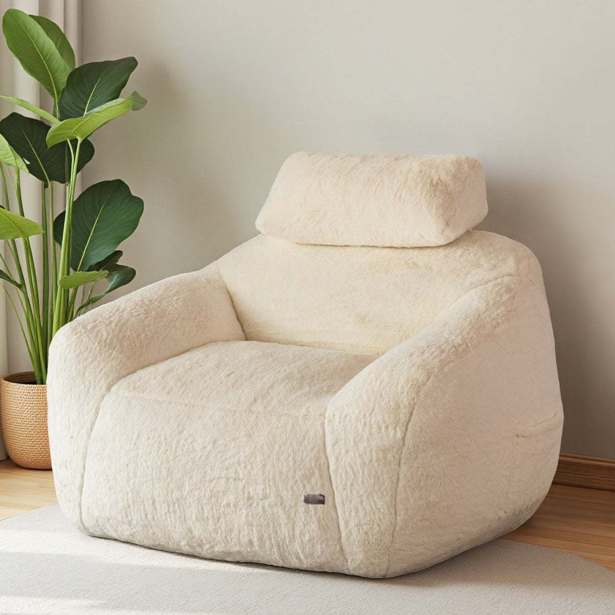 Puff Gigante Fluffy&Bean com Almofada — Ultra Macio e Ergonômico | Conforto dos Pés à Cabeça